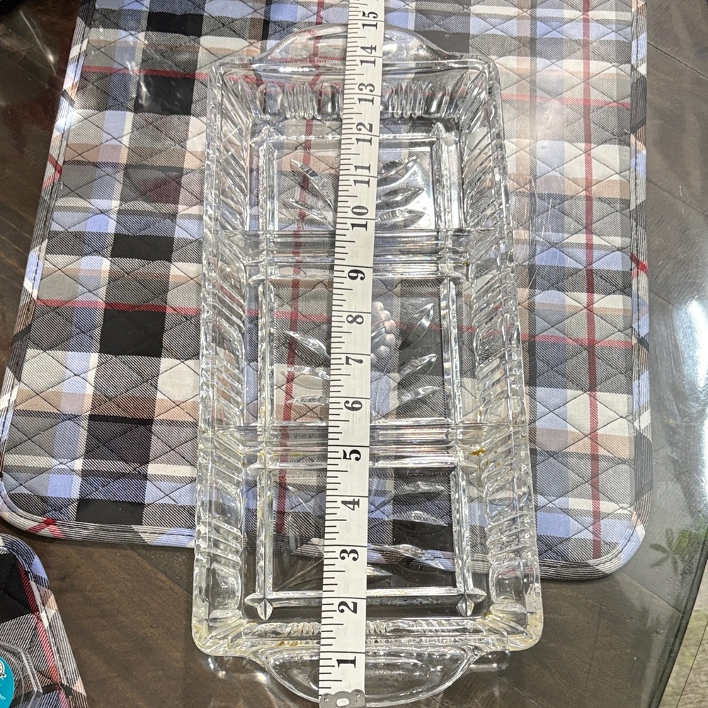 Vintage Cut Glass Tray